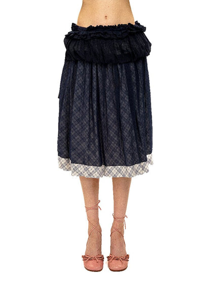 Thin Plaid Bow Spliced Skirt【s0000016087】