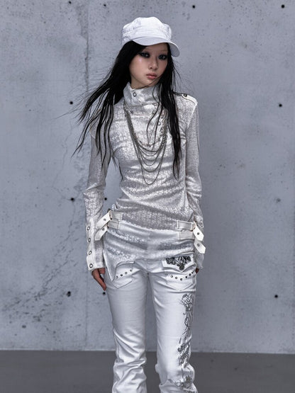 High Neck Jacquard Knit Base Top【s0000015550】