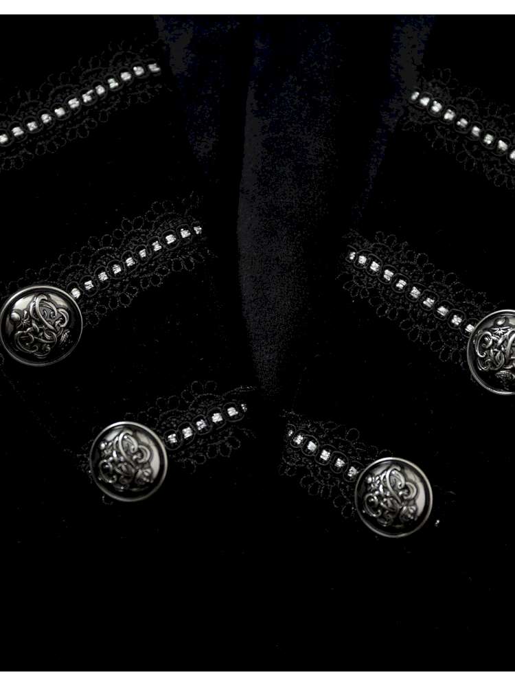 Waist-Defining Flocked Suit Jacket【s0000014458】