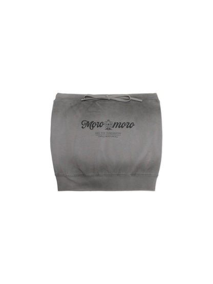 Drawstring Badge Printing Tie Bandage Tank Top【s0000008654】