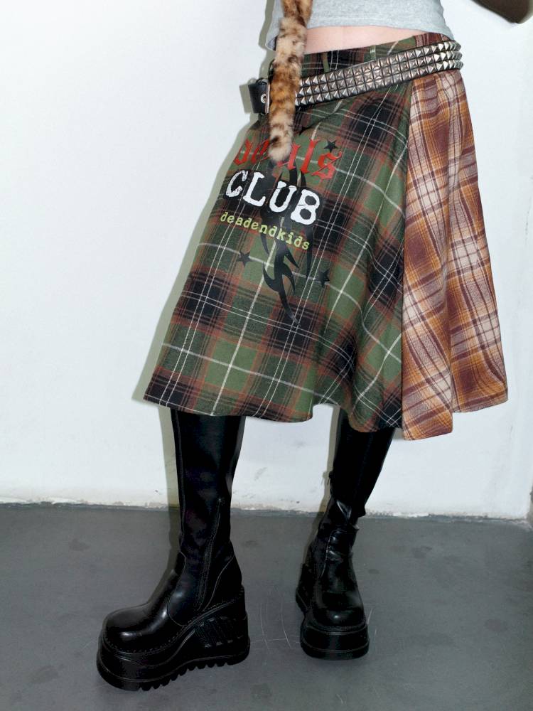 Vintage layered butt curtain skirt【s0000014378】