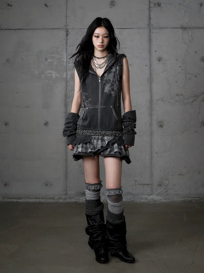 Detachable Hooded Sweatshirt Dress【s0000013943】