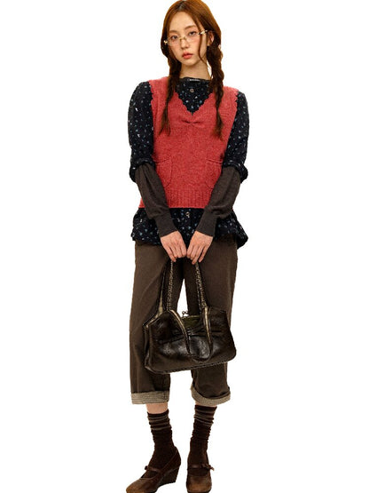 Patchwork Plaid Pleated Midi Skirt【s0000017940】