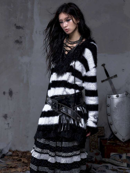 Long-Sleeve Striped Sweater【s0000014474】