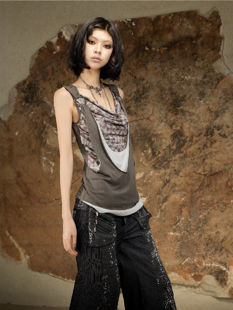 Original Irregular Sleeveless Vest Top【s0000016882】