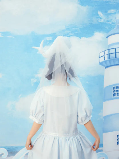 Blue and White Striped Dress【s0000014154】