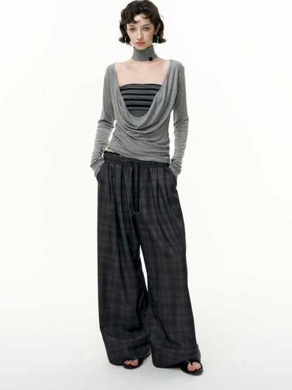 Striped bustier short skirt suit【s0000013740】