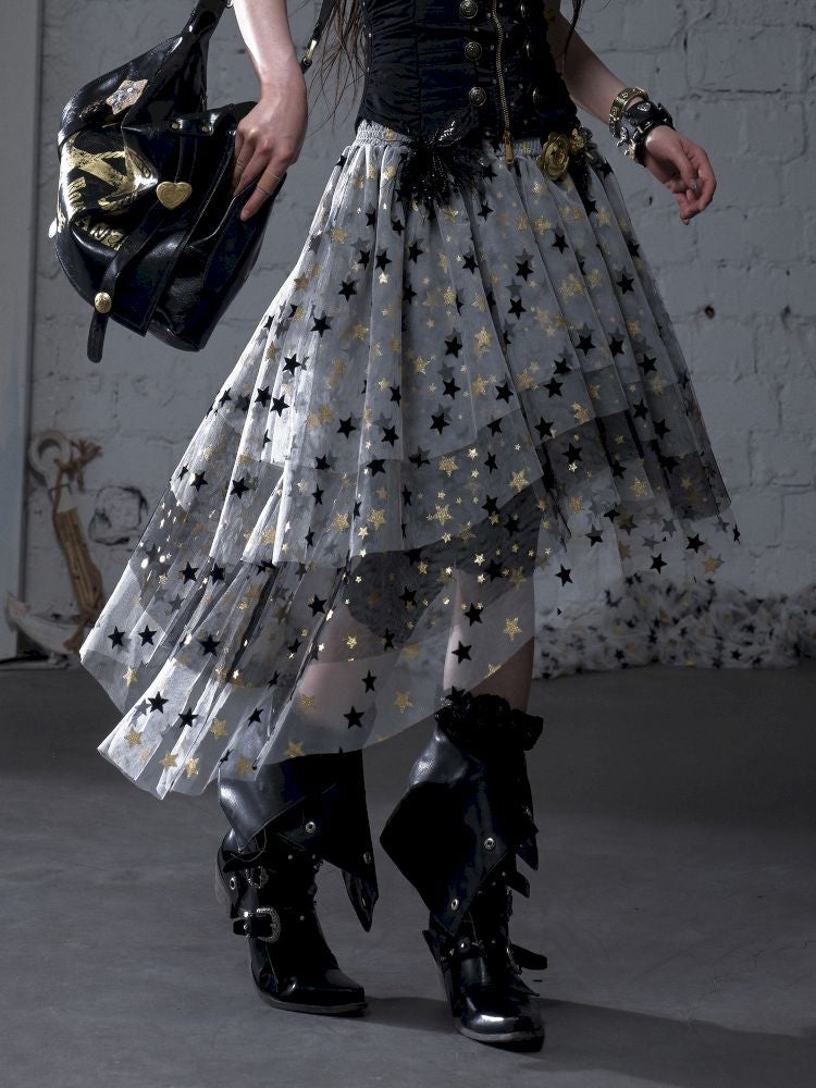 Puffy Tulle Two-Way Strapless Half-Skirt【s0000012792】