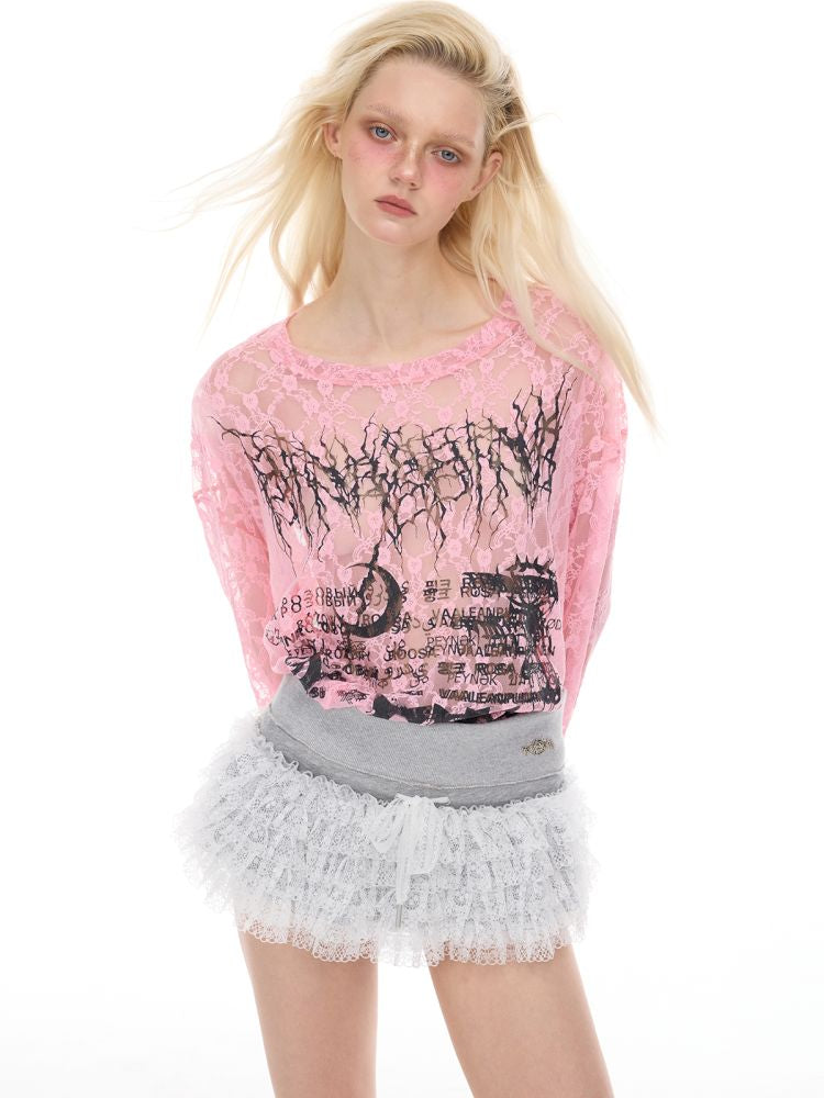 Oversized Gender-Neutral Layered T-Shirt【s0000012989】