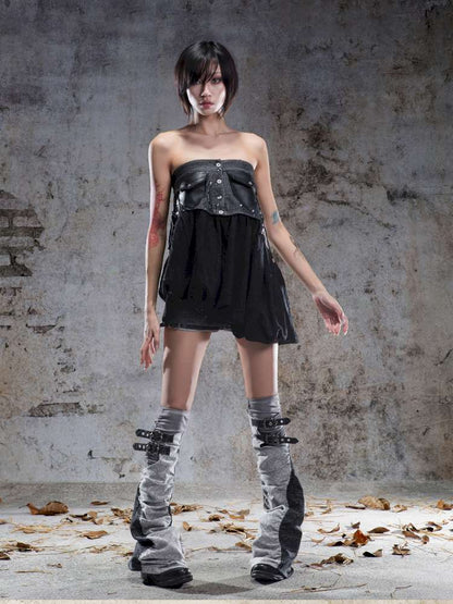 Faux Two-Piece Leggings Low-Rise Shorts【s0000014485】