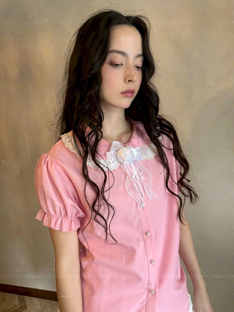 Short-sleeved cotton shirt【s0000012762】