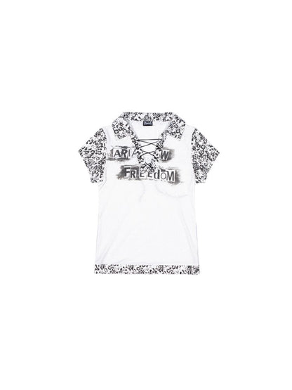 POLO NECK COLLISION COLOR SLEEVE TOP [S0000008468]