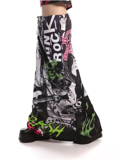 DeadEndKids Retro Print Long Skirt【s0000019126】