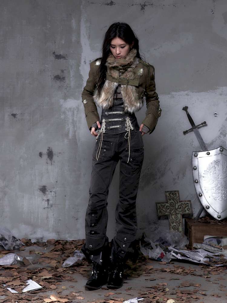 Flared Suede Casual Pants【s0000014460】