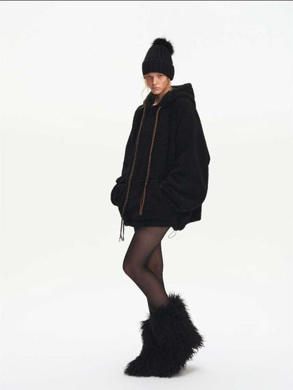 Drawstring Loose Hooded Jacket【s0000015060】