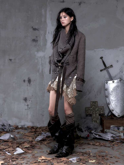 Chanel-Style Reversible Fleece Coat【s0000014462】