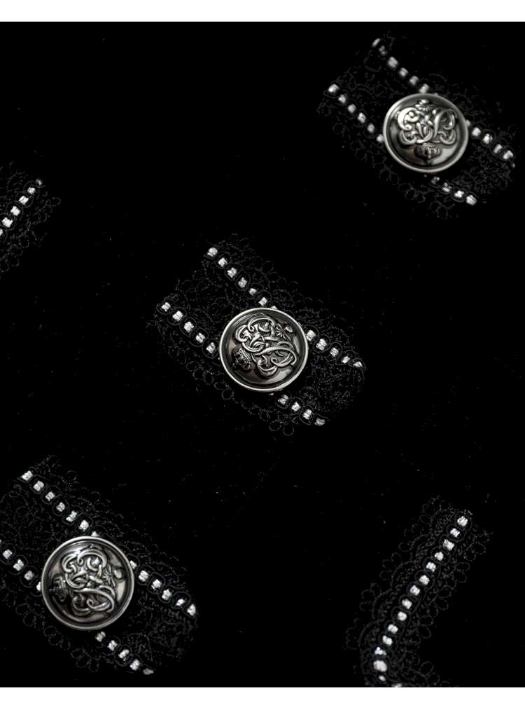 Waist-Defining Flocked Suit Jacket【s0000014458】