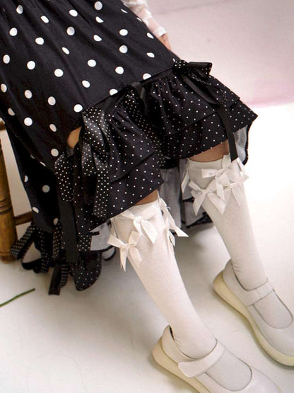 Asymmetric Bow Midi Skirt【s0000014525】