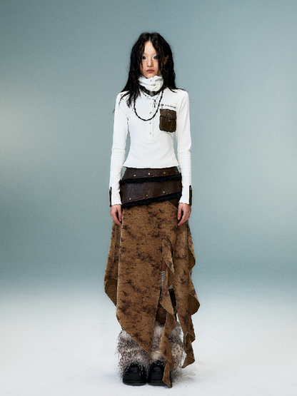 슬림 니트 긴 소매 바닥 셔츠 [S0000011480]