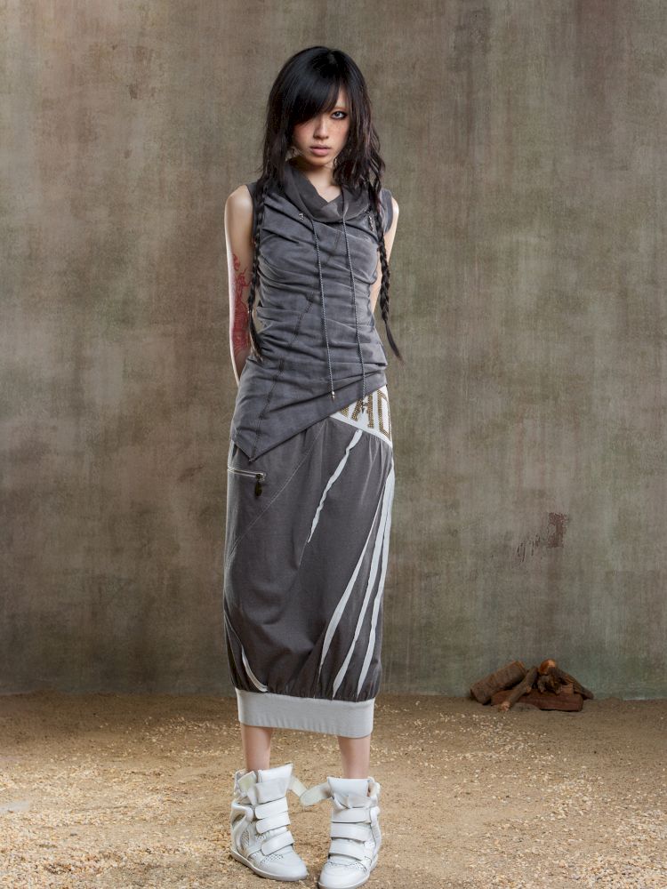 Irregular Pleated Multi-Wear Vest【s0000012658】