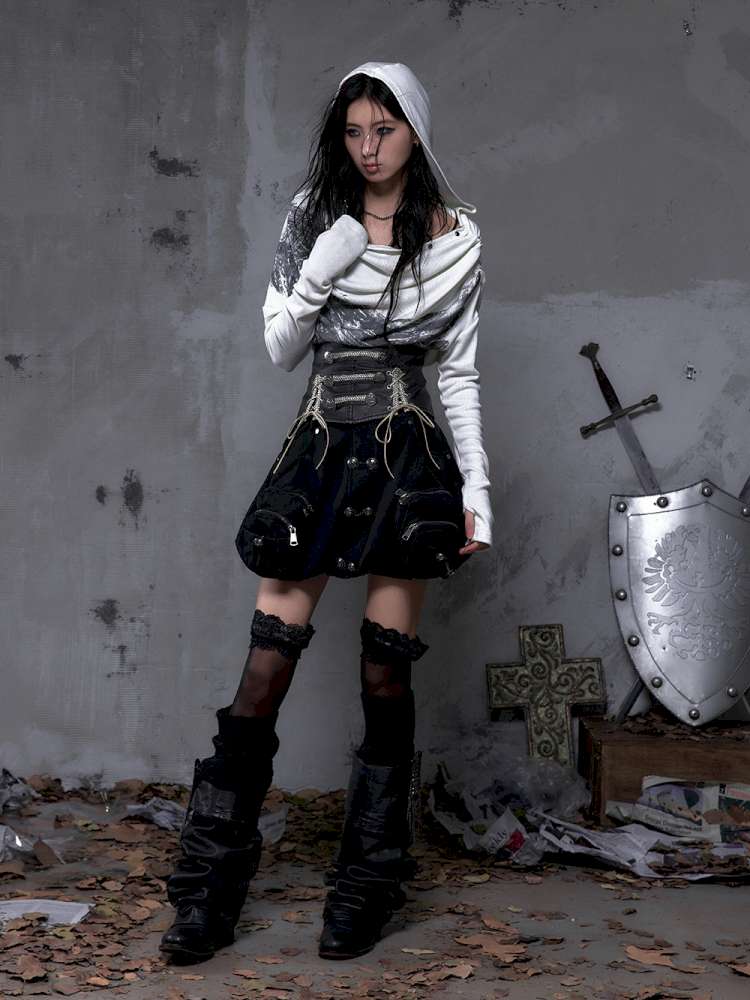 Workwear Flower Bud Skirt【s0000014463】