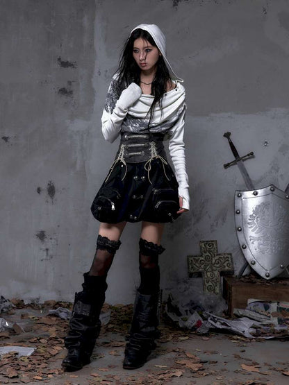 Workwear Flower Bud Skirt【s0000014463】