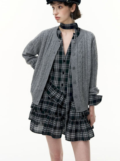 Plaid Ruffle Dress【s0000013739】