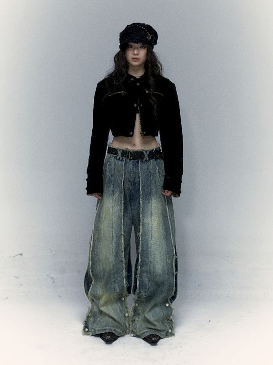 Heavy Duty Loose Wide Leg Jeans [s0000005013]