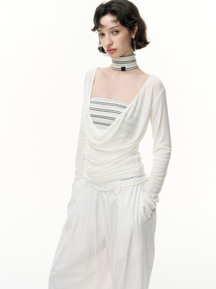 Striped bustier short skirt suit【s0000013740】