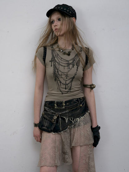 Two Wear Short Sleeve T-Shirt【s0000012619】