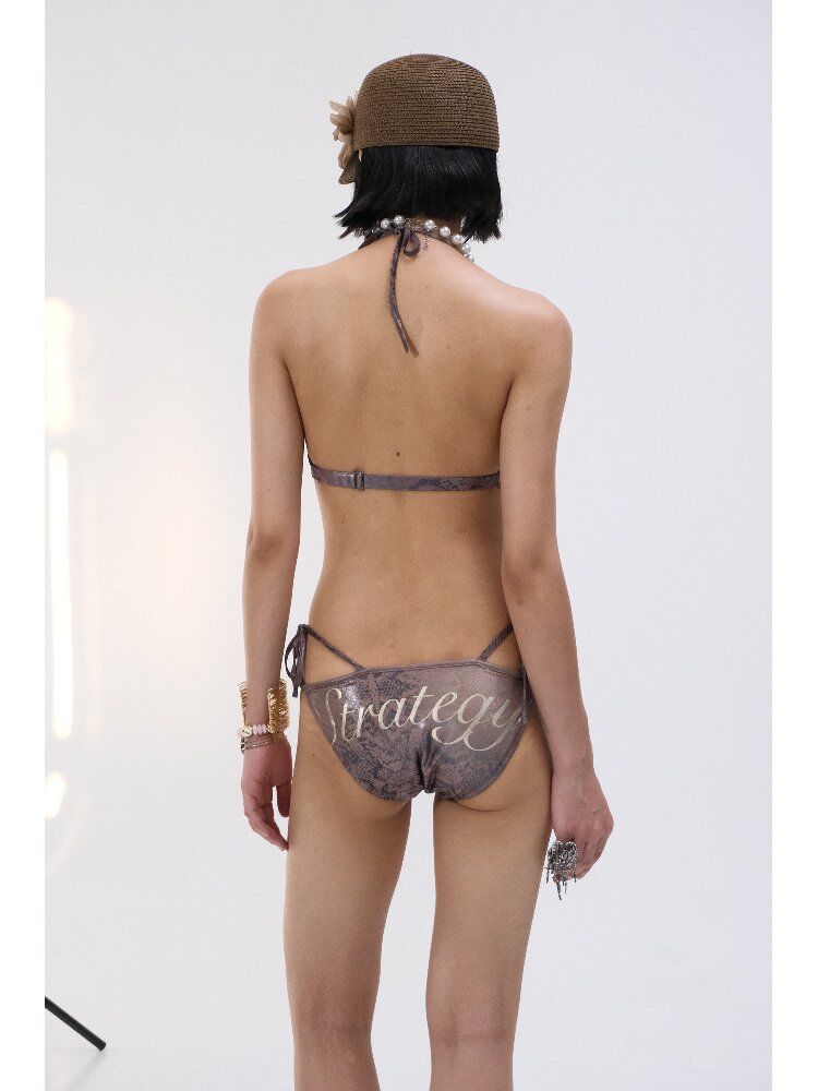 Foil Print Bikini Mesh Set【s0000018480】