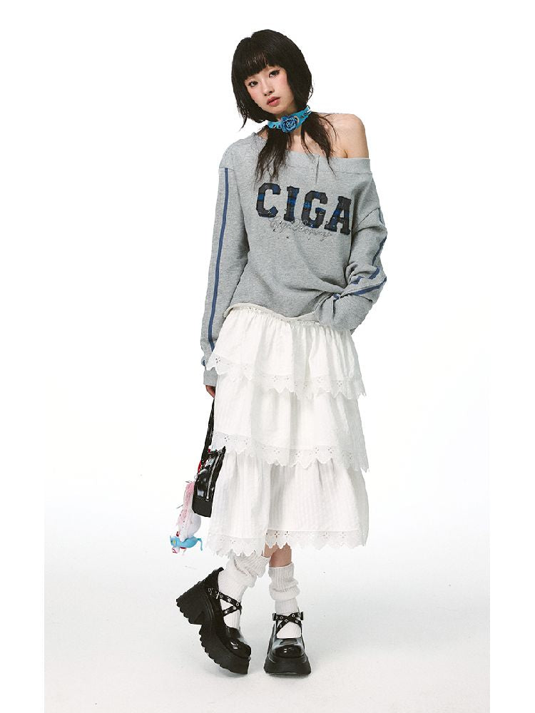 무거운 레이스 케이크 치마 [S0000011421]