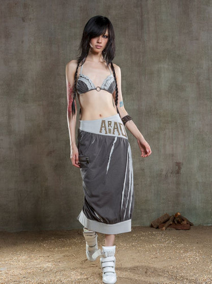 Drawstring Crash Ruffle Bikini【s0000012659】