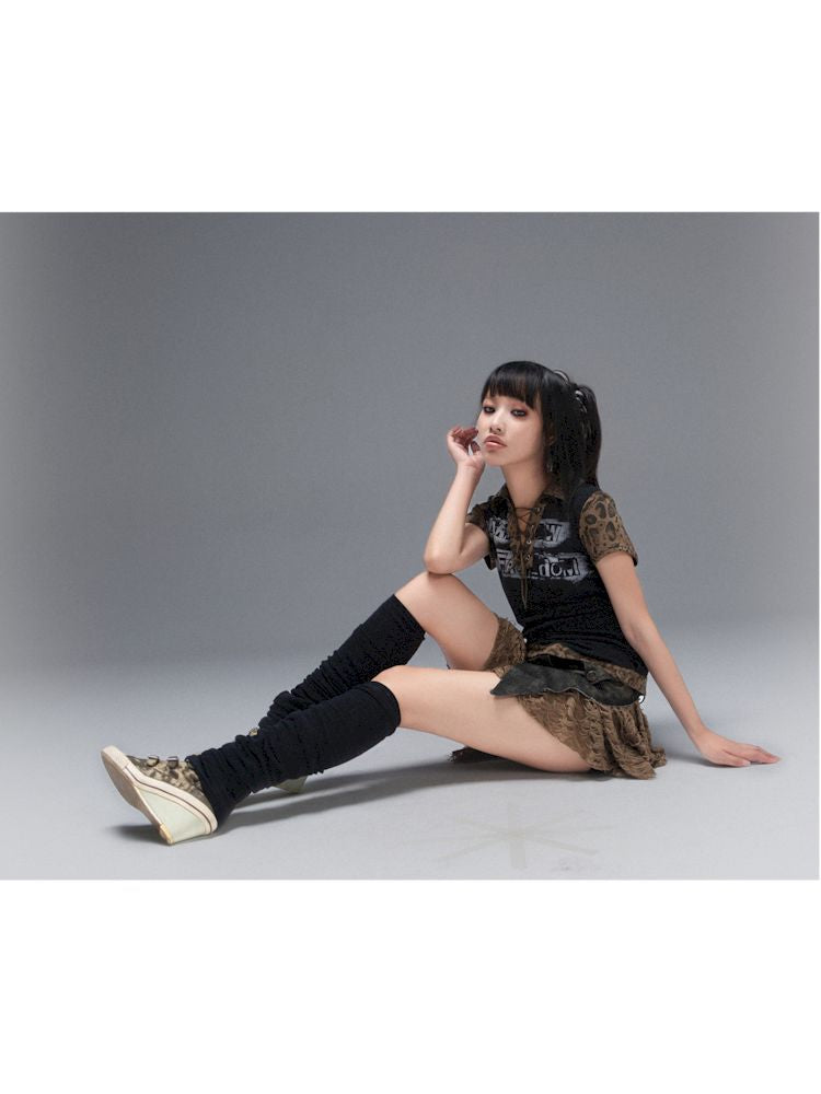 POLO NECK COLLISION COLOR SLEEVE TOP [S0000008468]