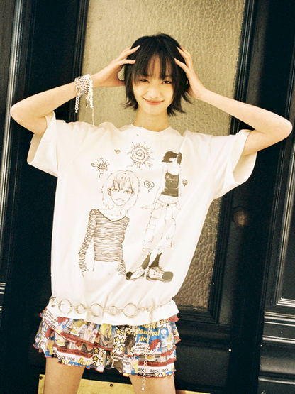 Printed Short Sleeve T-Shirt【s0000012426】