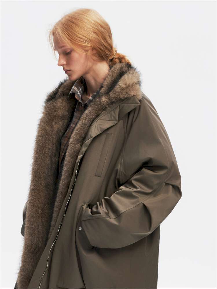 Plush Collar Warm Padded Jacket【s0000014872】