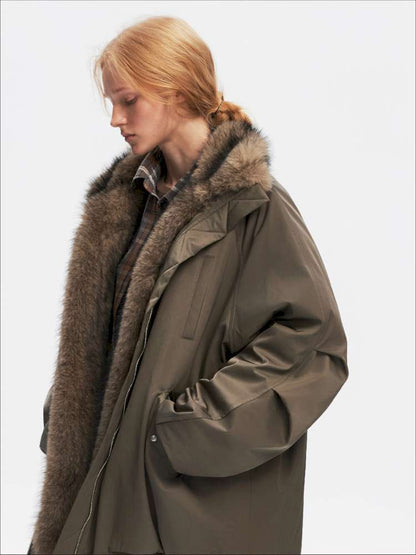 Plush Collar Warm Padded Jacket【s0000014872】