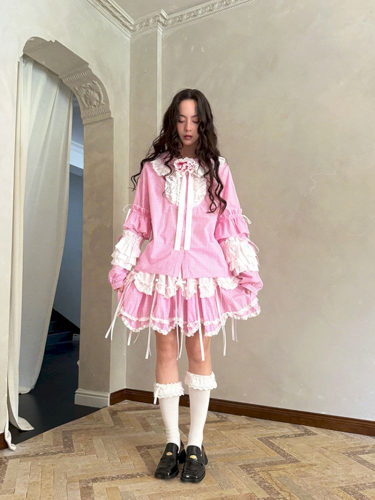 Double-layer bow-tie short skirt【s0000012764】