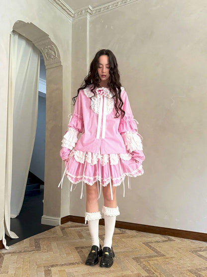 Double-layer bow-tie short skirt【s0000012764】