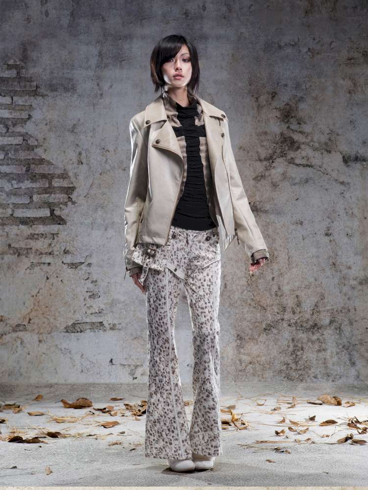 Straight-Leg Flared Low-Rise Pants【s0000014487】