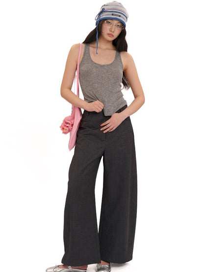 Lace bow casual lazy camisole undershirt【s0000013437】