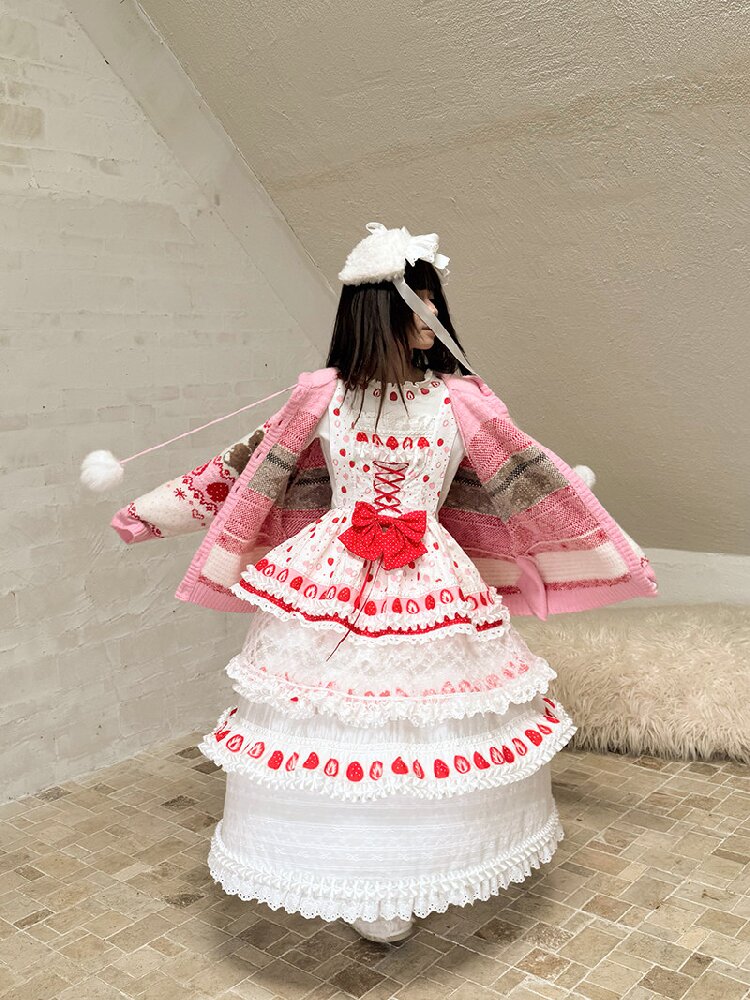 Bear Cake Fair Isle Cardigan【s0000018537】