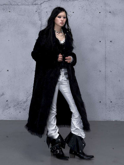 Dark Court Leopard Suede Fur Coat【s0000014925】