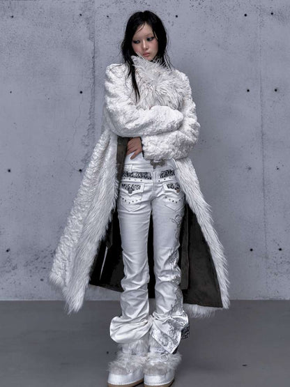 Modern Knight Fur Long Trench Coat【s0000014924】