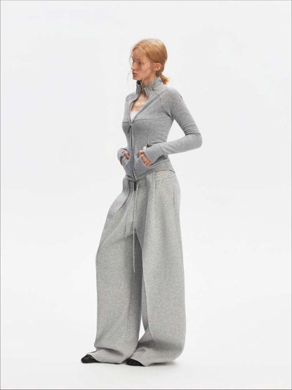 American Scimitar Drape Wide-Leg Slacks【s0000014877】