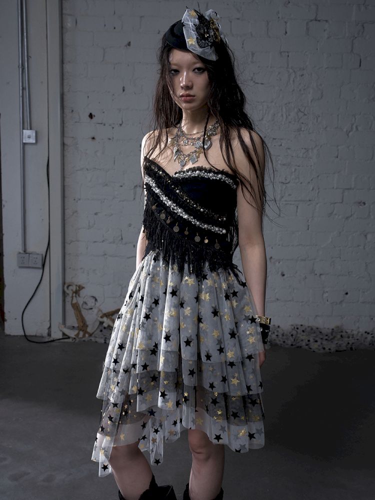 Puffy Tulle Two-Way Strapless Half-Skirt【s0000012792】