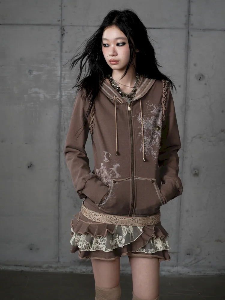 Detachable Hooded Sweatshirt Dress【s0000013943】