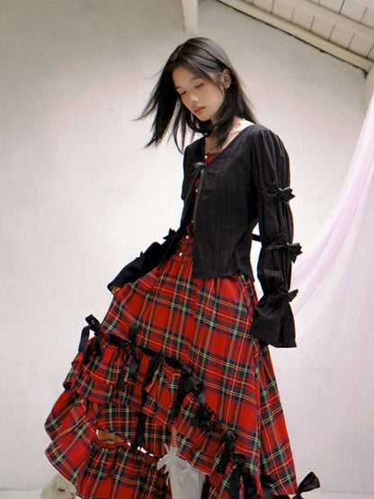 Patchwork Print Fitted Long-Sleeve Shirt【s0000014523】