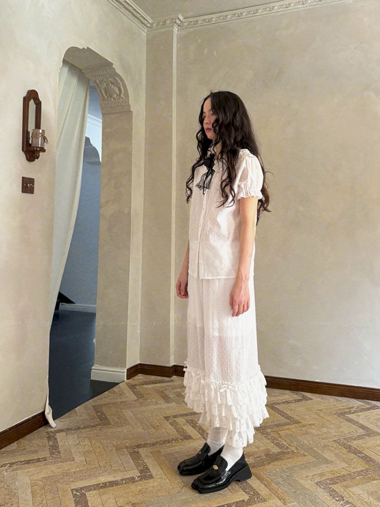 Cute bubble multi-layered lace bows pants【s0000012765】