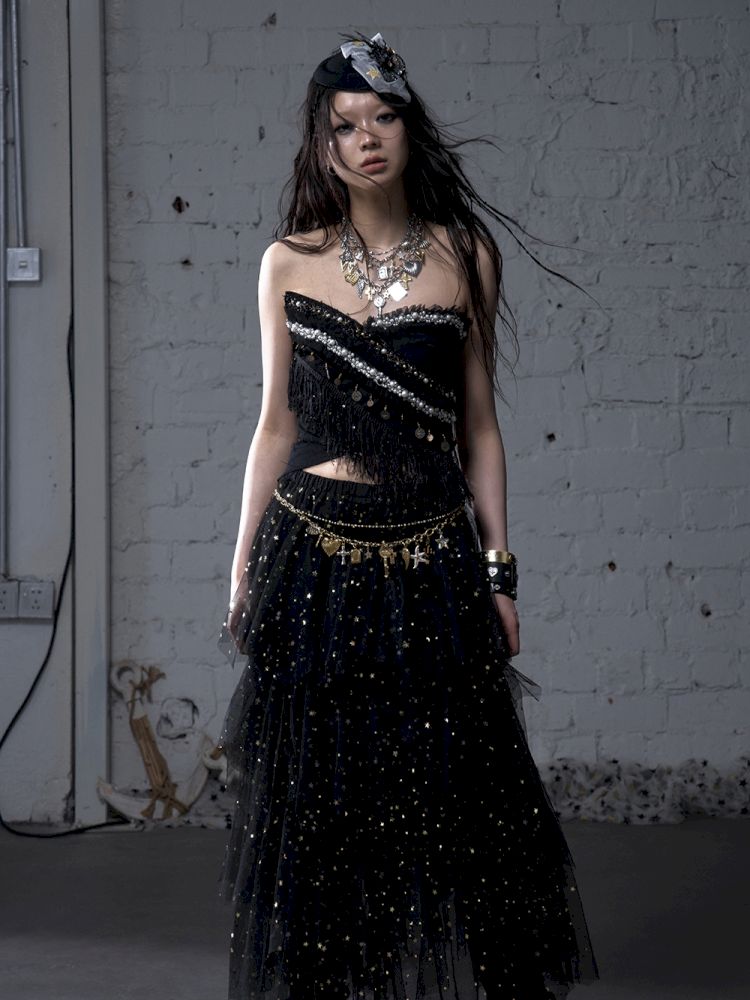 Multi-Layered Mesh Cake Skirt【s0000012789】